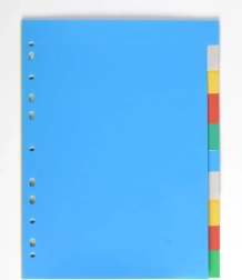 Rozdzielacz A4 z polipropylenu, 10 kolorów