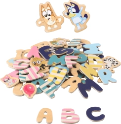 Bluey drewniany magnetyczny alfabet i obrazki dla dzieci