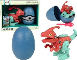 Składany dinozaur PARASAUROLOPHUS w jajku ze śrubokrętem