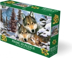 Puzzle 3D Wilki 100 elementów