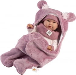 Realistyczna lalka niemowlę ze dźwiękami i miękkim materiałowym ciałem