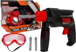 Dziecięca wiertarka z ochronnymi okularami – zestaw narzędzi dla małych majsterkowiczów