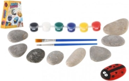 Malowanie na kamieniach – kreatywny zestaw z farbami i pędzelkami