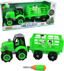 Traktor do skręcania z przyczepą dla dzieci