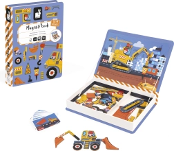 Janod magnetyczna książka Magnetibook Na budowie