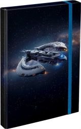 Teczki na zeszyty szkolne A4 - Statek kosmiczny