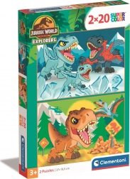Puzzle 2x20 elementów Jurassic World