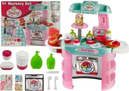 Zestaw opieki nad niemowlęciem ze stolikiem i pralką