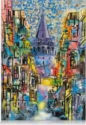 Metaliczne puzzle Wieża Galata 1000 elementów