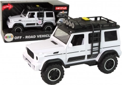 Białe auto terenowe 1:14 z dźwiękami i światłami