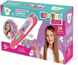 Błyszczące diamenty do włosów z aplikatorem i spinkami