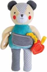 Petit Collage miś z gryzakiem z organicznej bawełny