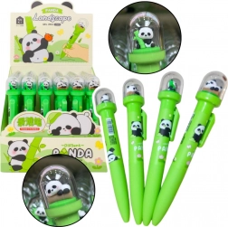 Długopis żelowy z pandą w kopule, niebieski tusz 0,5 mm