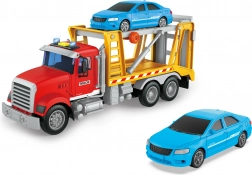 Ciężarówka z autem z efektami świetlnymi i dźwiękowymi 32 cm
