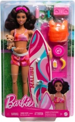 Barbie surferka z plażowymi akcesoriami