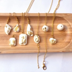 Sycomore kreatywny zestaw do biżuterii z cementu i złotej folii