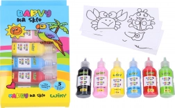 Farby do szkła z konturem i szablonami 5+1