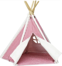 Mini tipi dla lalek – w kratę