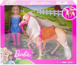 Barbie zestaw jeździecki z koniem i kaskiem