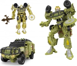 transformujący się autorobot 17 cm z mieczem i piłą – pojazd opancerzony