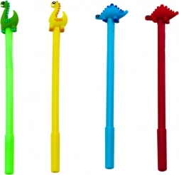 Dinozaurowy długopis kulkowy Zatyczka czarna wkład Mix czerwony zielony 0,5 mm