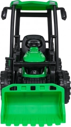 elektryczny traktor z przyczepą mega d68 zielony