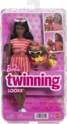 Barbie Twinning Looks lalka i piesek z akcesoriami