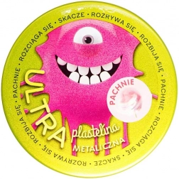 Pachnąca ultra plastelina różowa metaliczna o zapachu waty cukrowej 128 g