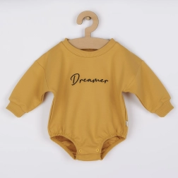 Niemowlęce dresowe body baggy Koala Dreamer musztardowe