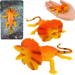 Realistyczna rozciągliwa gumowa figurka jaszczurki kołnierzastej 19 cm