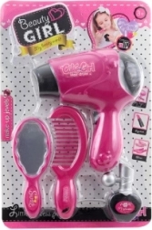 Dziecięcy zestaw fryzjerskich akcesoriów z suszarką na baterie