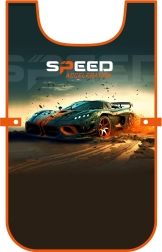 Dziecięcy fartuch ponczo z motywem auta