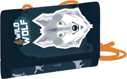 Dziecięcy tekstylny portfel z motywem wilka