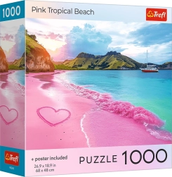 Trefl puzzle różowa tropikalna plaża 1000 elementów