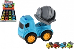 Zestaw budowlanych autek na napęd cierny 9 cm – 4 rodzaje