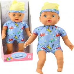 Laleczka Niemowlę w Niebieskim Ubranku z Czapeczką