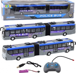 Policyjny autobus RC z diodami LED szary 1:32