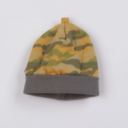 Niemowlęca bawełniana czapeczka NEW BABY With Love, musztardowa