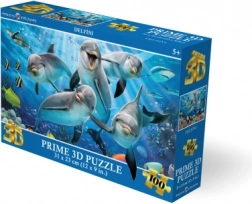 3D puzzle delfiny 100 elementów (31 × 23 cm)