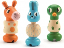 Drewniane zwierzątka do skręcania Djeco