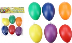 Dekoracyjne kolorowe plastikowe jajka do zawieszenia 6 cm