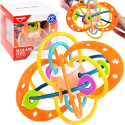 Sensoryczna grzechotka i gryzak dla niemowląt – Pomarańczowy