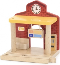 drewniana stacja kolejowa z dźwiękiem