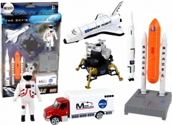 zestaw kosmicznych figurek i rakiet 8 elementów