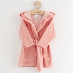 dziecięcy frotte szlafrok New Baby Comfortably różowy 92/98