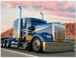 Malowanie diamentowe Niebieska ciężarówka 30x40 cm