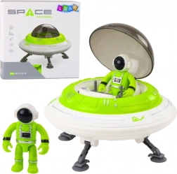 UFO kosmiczny statek z figurką astronauty ze światłami i dźwiękami