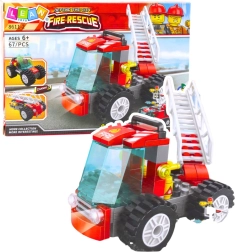 Klocki strażacki samochód z drabiną 67 elementów