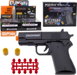 Mini pistolet WARFARE na naboje i łuski, czarny 13,5 cm