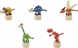 Drewniany ściskany dinozaur